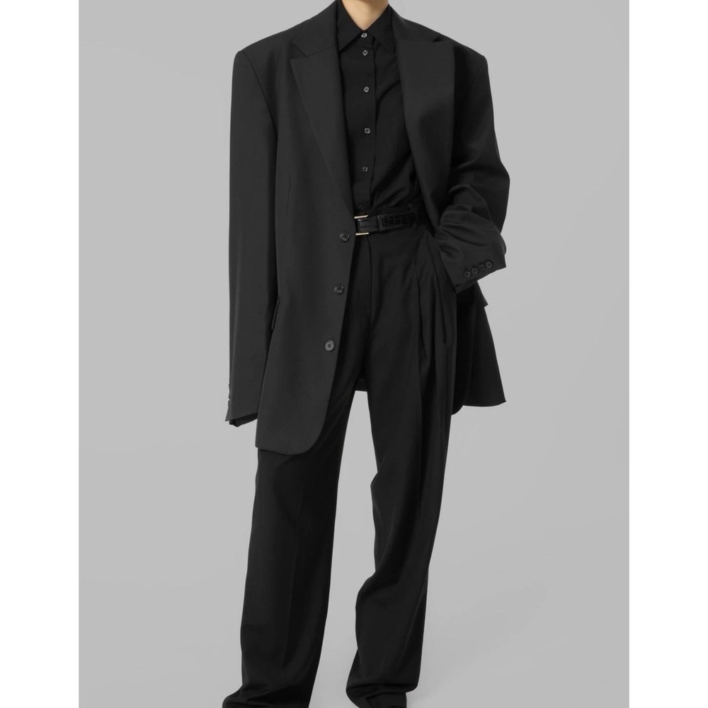 The Frankie Shop Gelso Oversized Blazer Black Large Women Jacket
